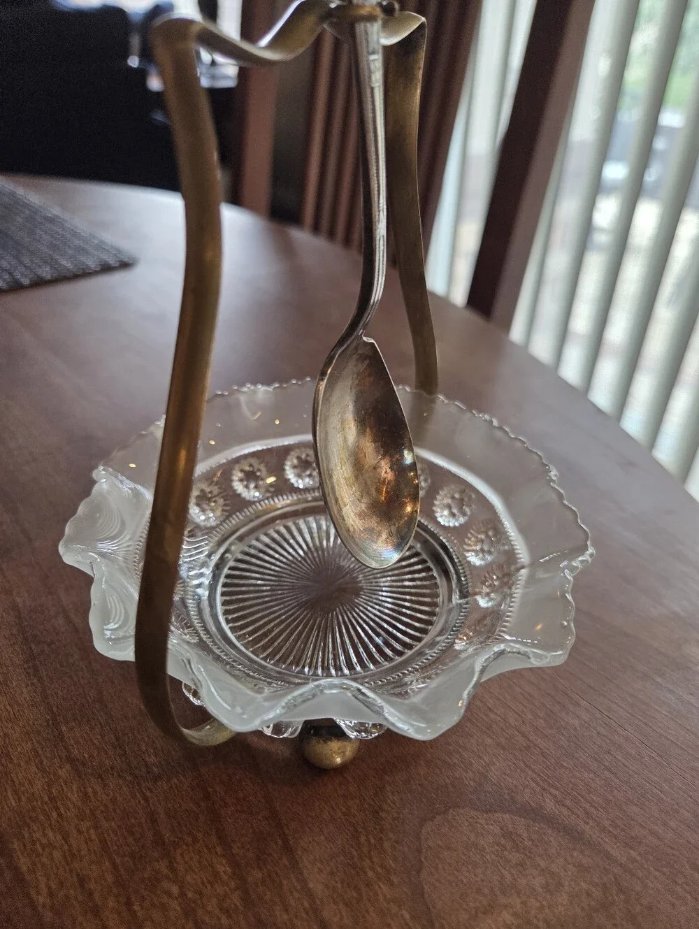 English Silver-plated Jam Server With Spoon